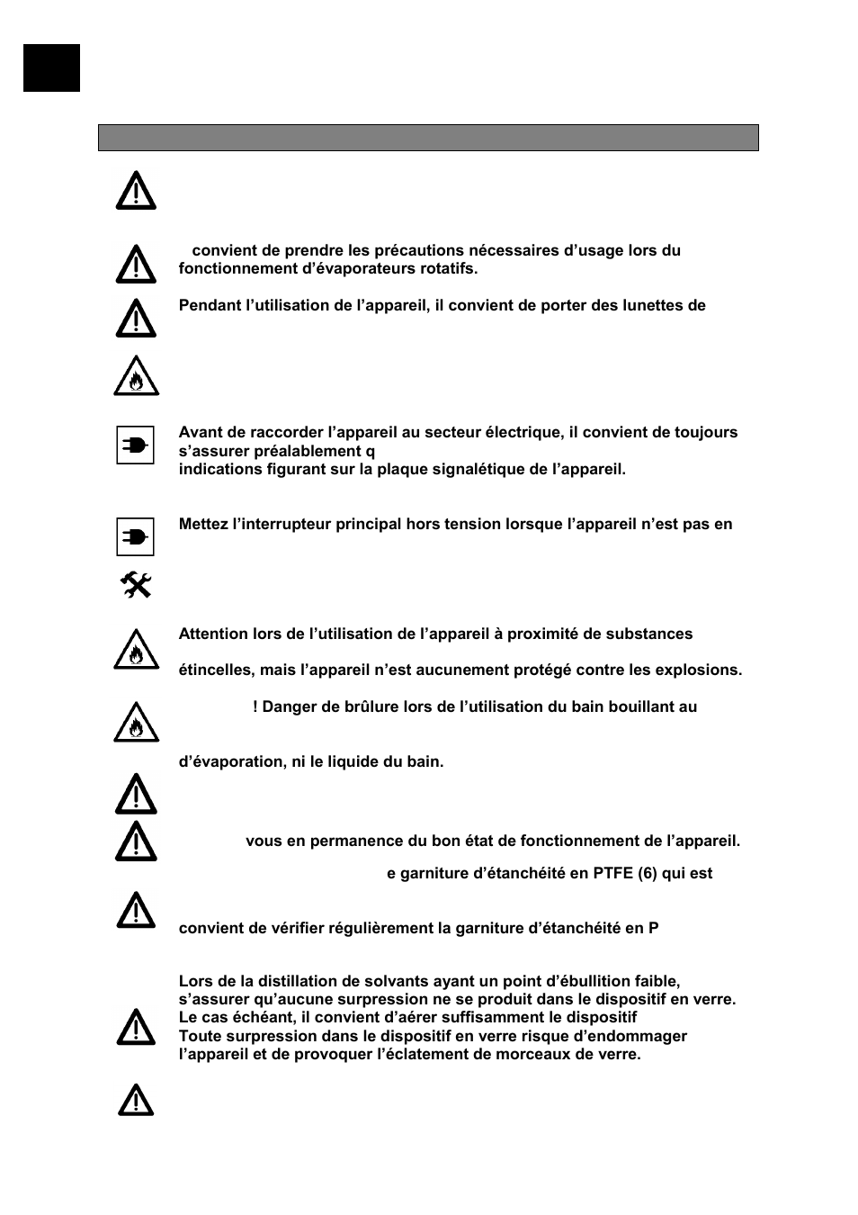 Consignes de securite | Heidolph LABOROTA 20 eco User Manual | Page 76 / 180
