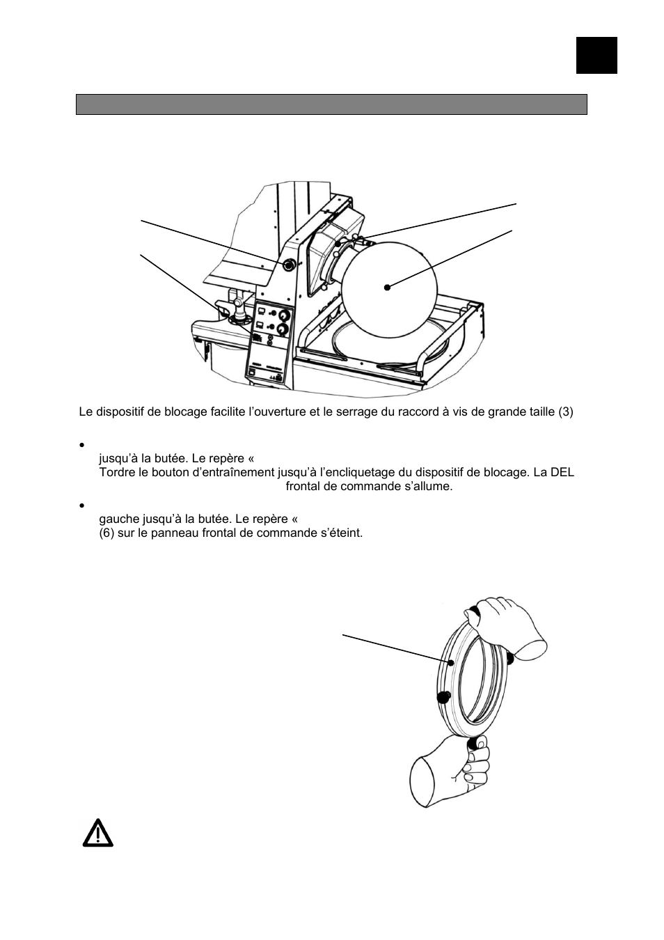 Mise en place partie 2, Dispositif de blocage, Serrage du ballon d'évaporation | Heidolph LABOROTA 20 eco User Manual | Page 91 / 180