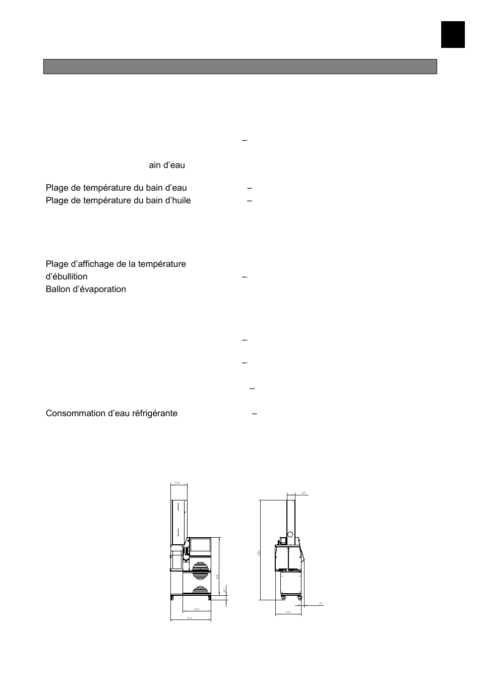 Caracteristiques techniques du laborota 20 control | Heidolph LABOROTA 20 compact and safety User Manual | Page 119 / 284