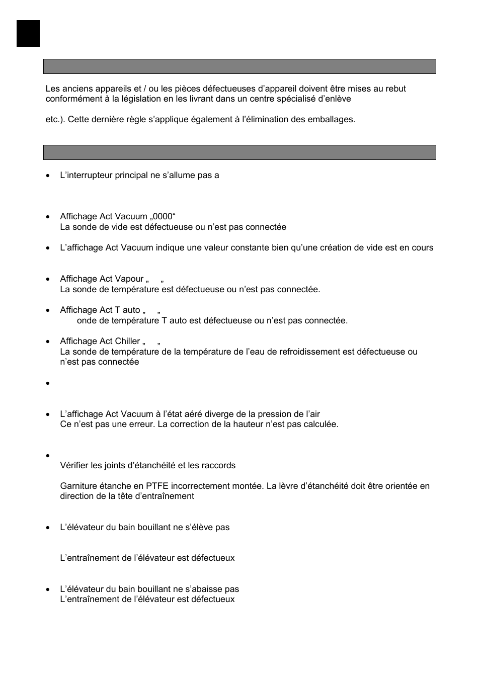 Elimination, Perturbations | Heidolph LABOROTA 20 compact and safety User Manual | Page 168 / 284