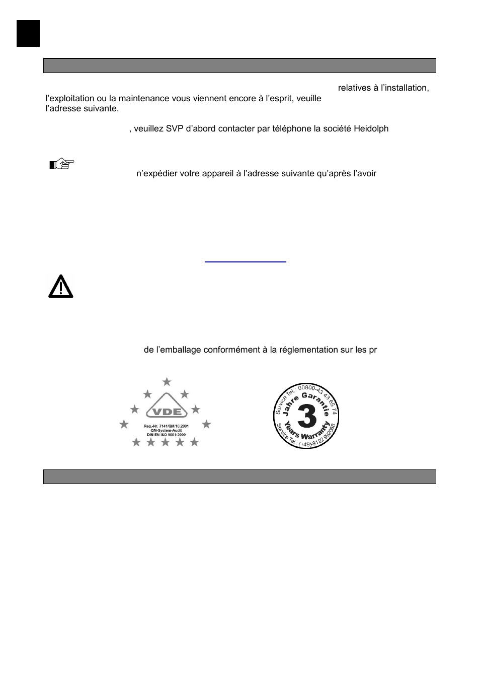 Questions / reparations, Declaration de conformite - ce | Heidolph LABOROTA 20 compact and safety User Manual | Page 170 / 284
