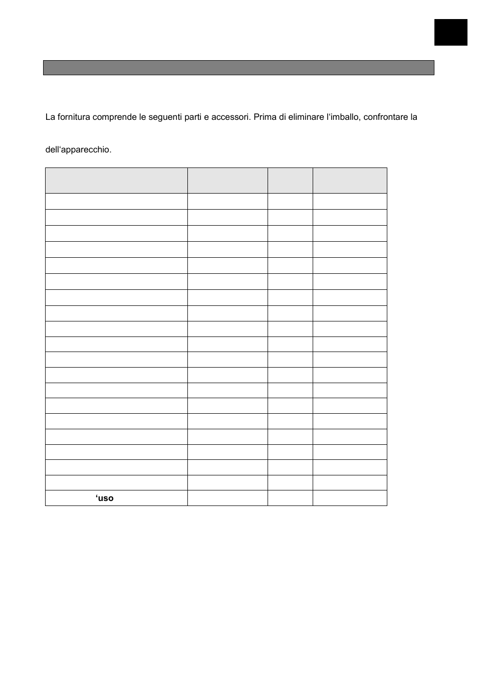 Entità della fornitura e accessori, Entità della fornitura | Heidolph LABOROTA 20 compact and safety User Manual | Page 231 / 284