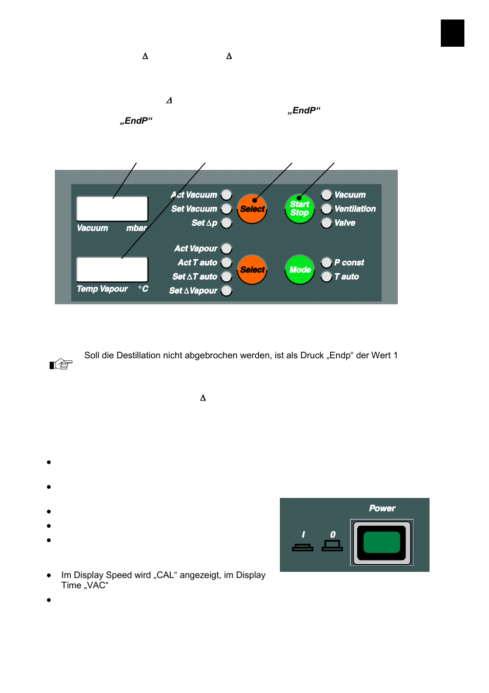 Kalibrierung des vakuumsensors, 1 2 5 endp | Heidolph LABOROTA 20 compact and safety User Manual | Page 31 / 284