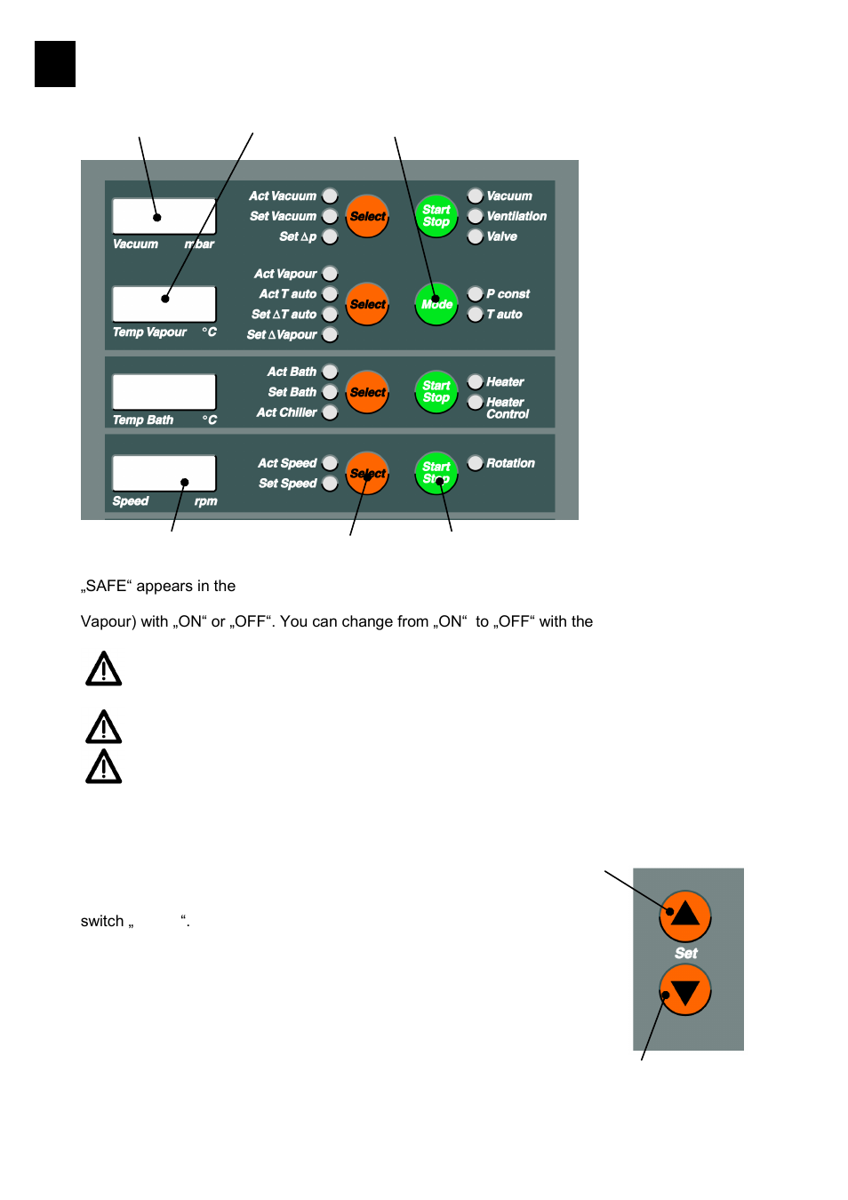 Safe 900 on | Heidolph LABOROTA 20 compact and safety User Manual | Page 94 / 284