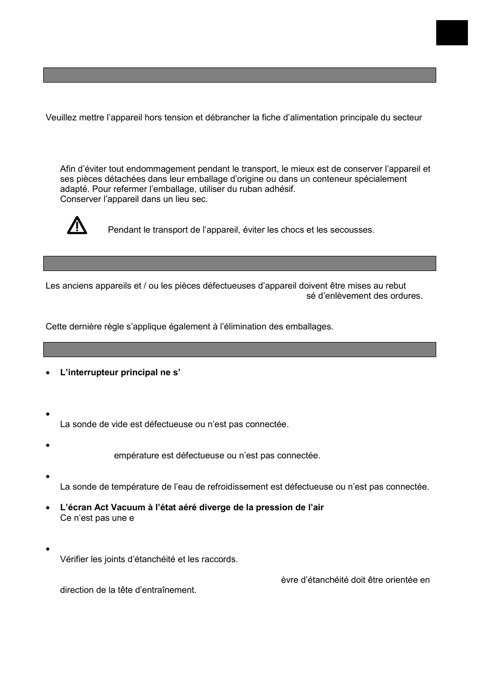 Demontage, transport et stockage, Elimination, Perturbations | Heidolph LABOROTA 20 automatic User Manual | Page 185 / 190