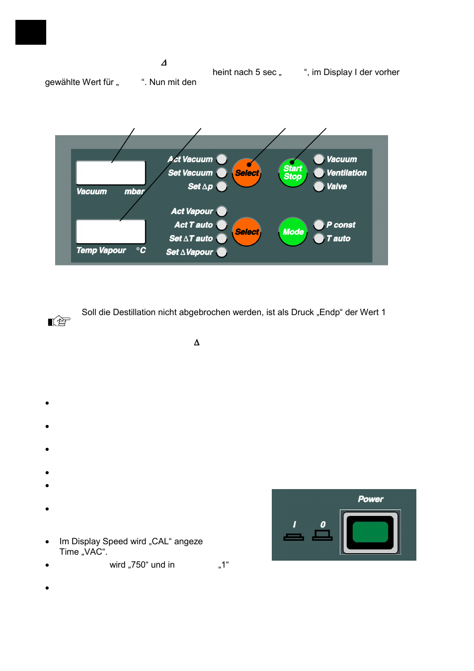 Kalibrierung des vakuumsensors, 1 2 5 endp | Heidolph LABOROTA 20 automatic User Manual | Page 32 / 190