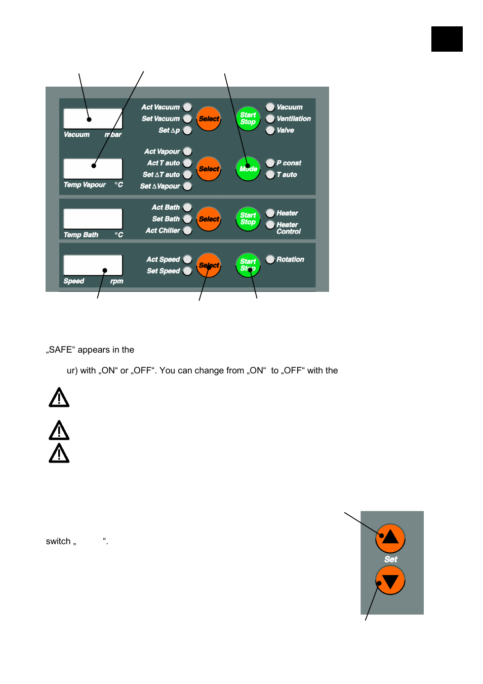 Safe 900 on | Heidolph LABOROTA 20 automatic User Manual | Page 99 / 190