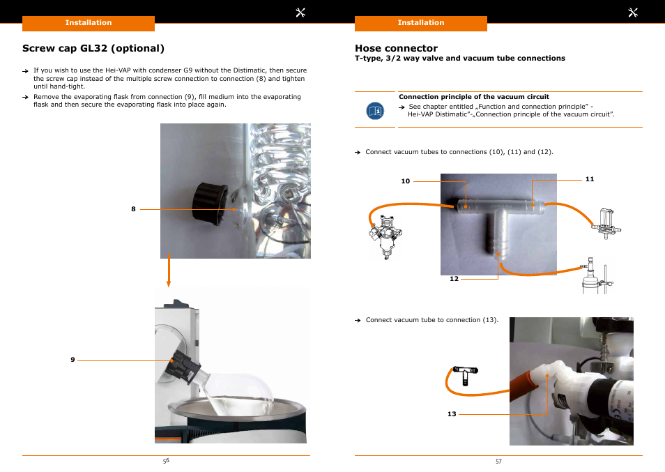 Screw cap gl32 (optional), Hose connector | Heidolph Automatic Module Distimatic User Manual | Page 29 / 52