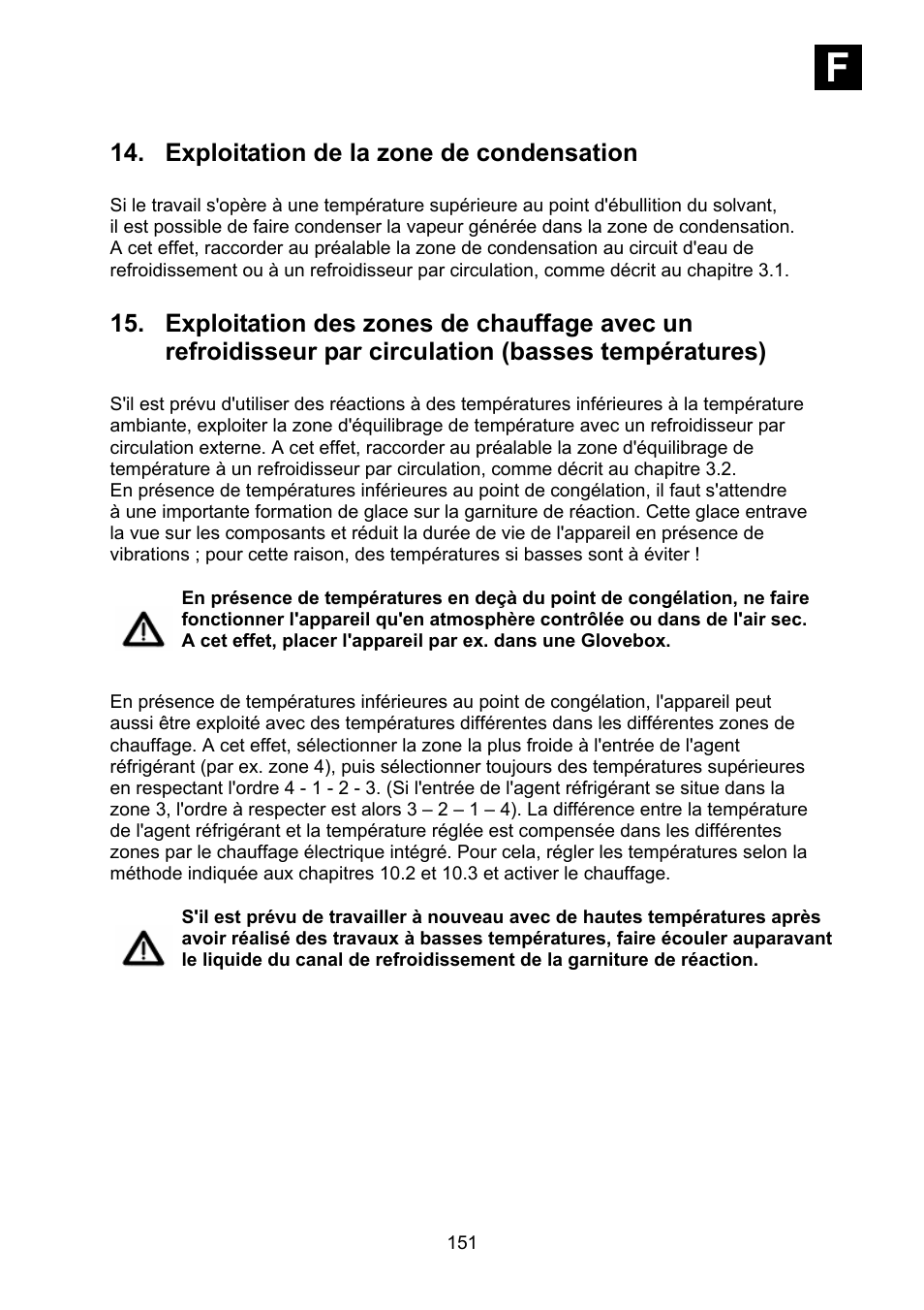 Exploitation de la zone de condensation, If i | Heidolph Synthesis 1 User Manual | Page 151 / 268