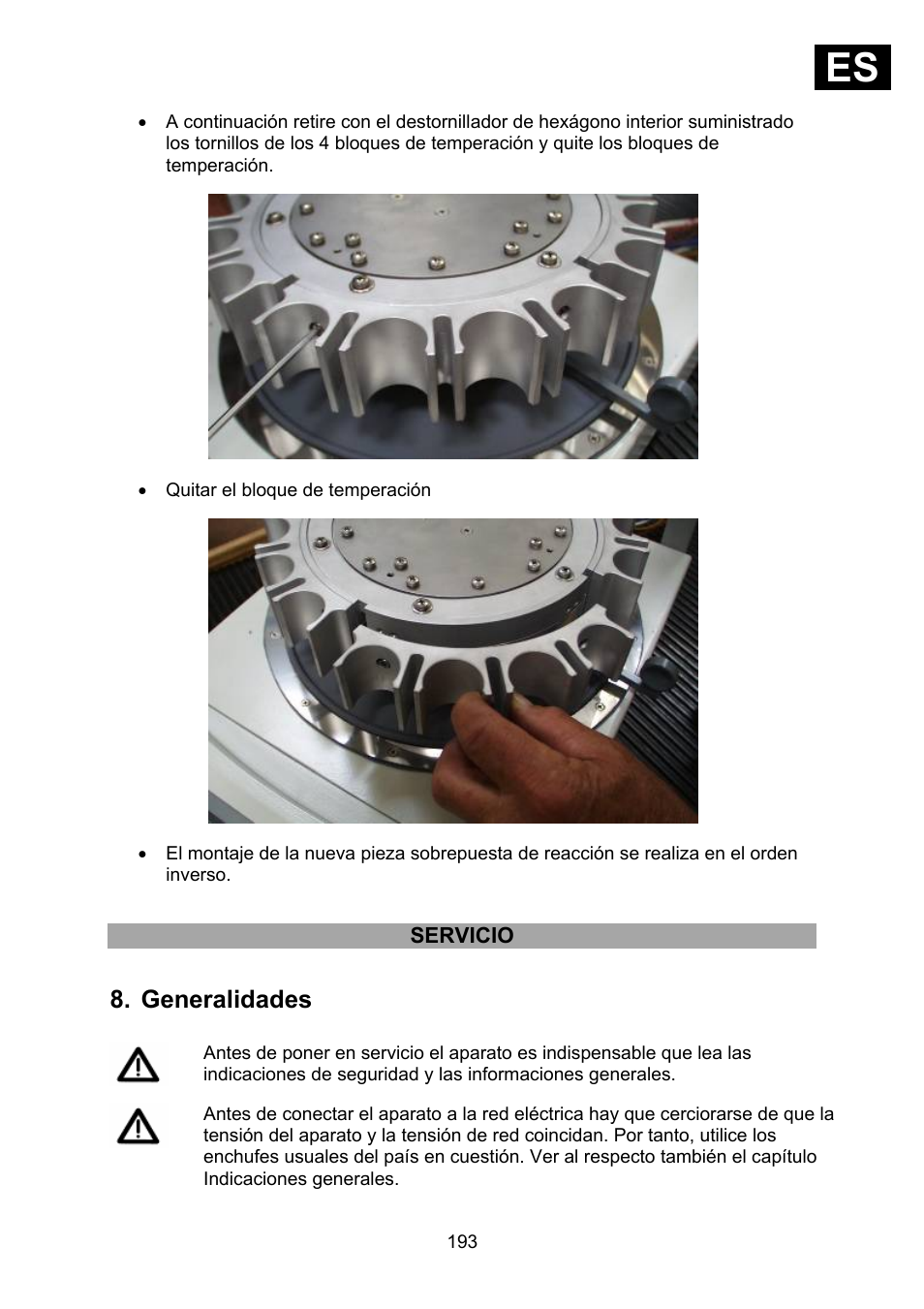 Generalidades, Ies i | Heidolph Synthesis 1 User Manual | Page 193 / 268