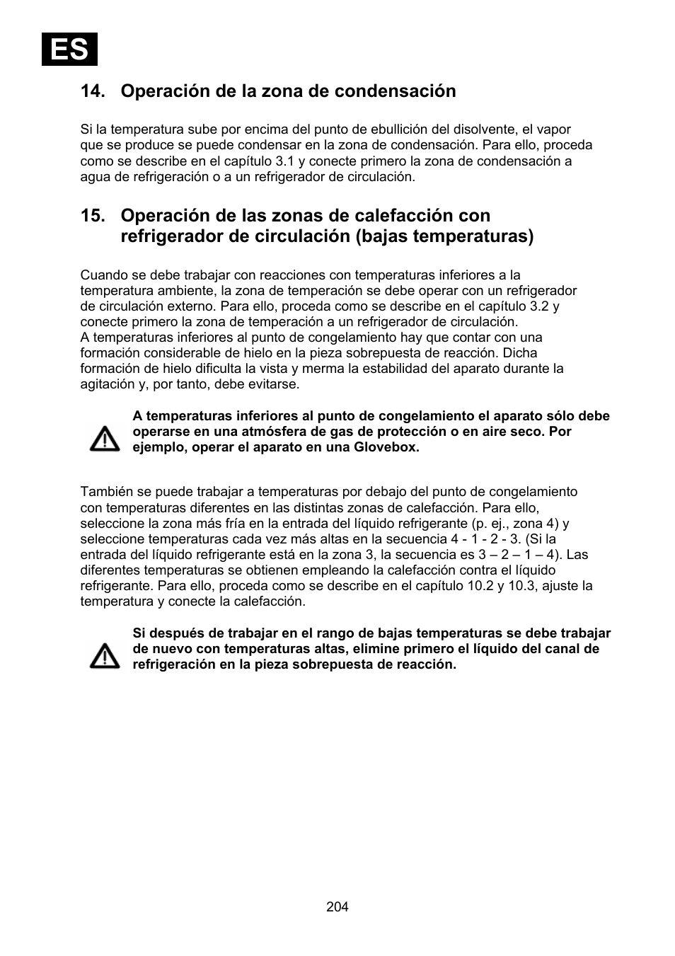 Operación de la zona de condensación, Ies i | Heidolph Synthesis 1 User Manual | Page 204 / 268