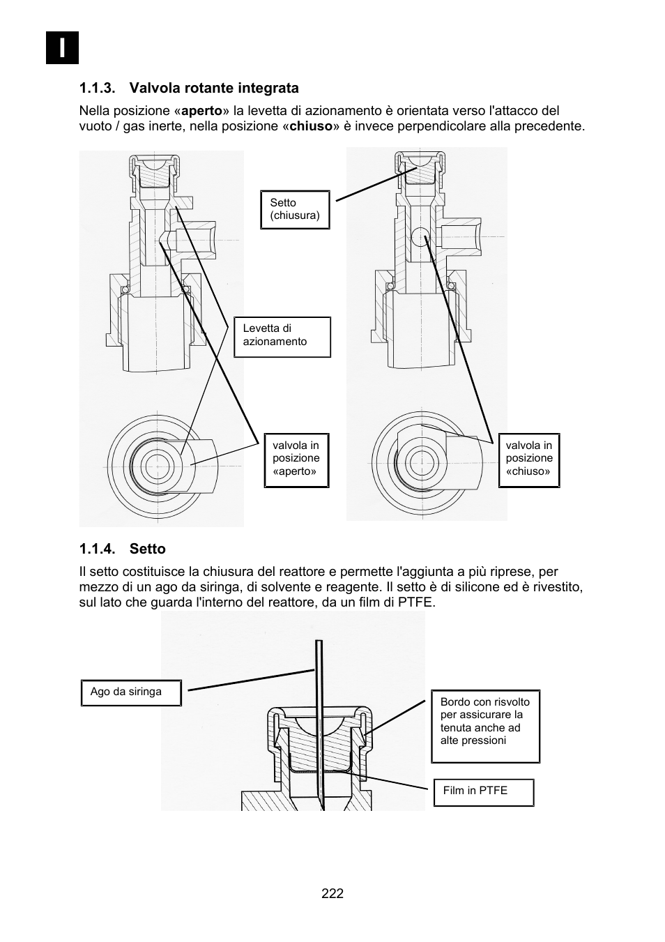 Valvola rotante integrata, Setto | Heidolph Synthesis 1 User Manual | Page 222 / 268