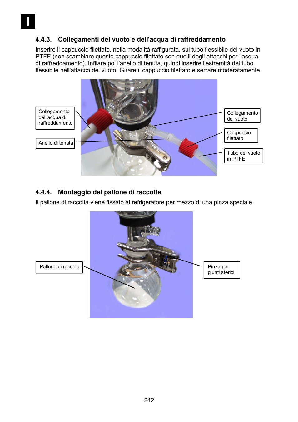 Montaggio del pallone di raccolta | Heidolph Synthesis 1 User Manual | Page 242 / 268