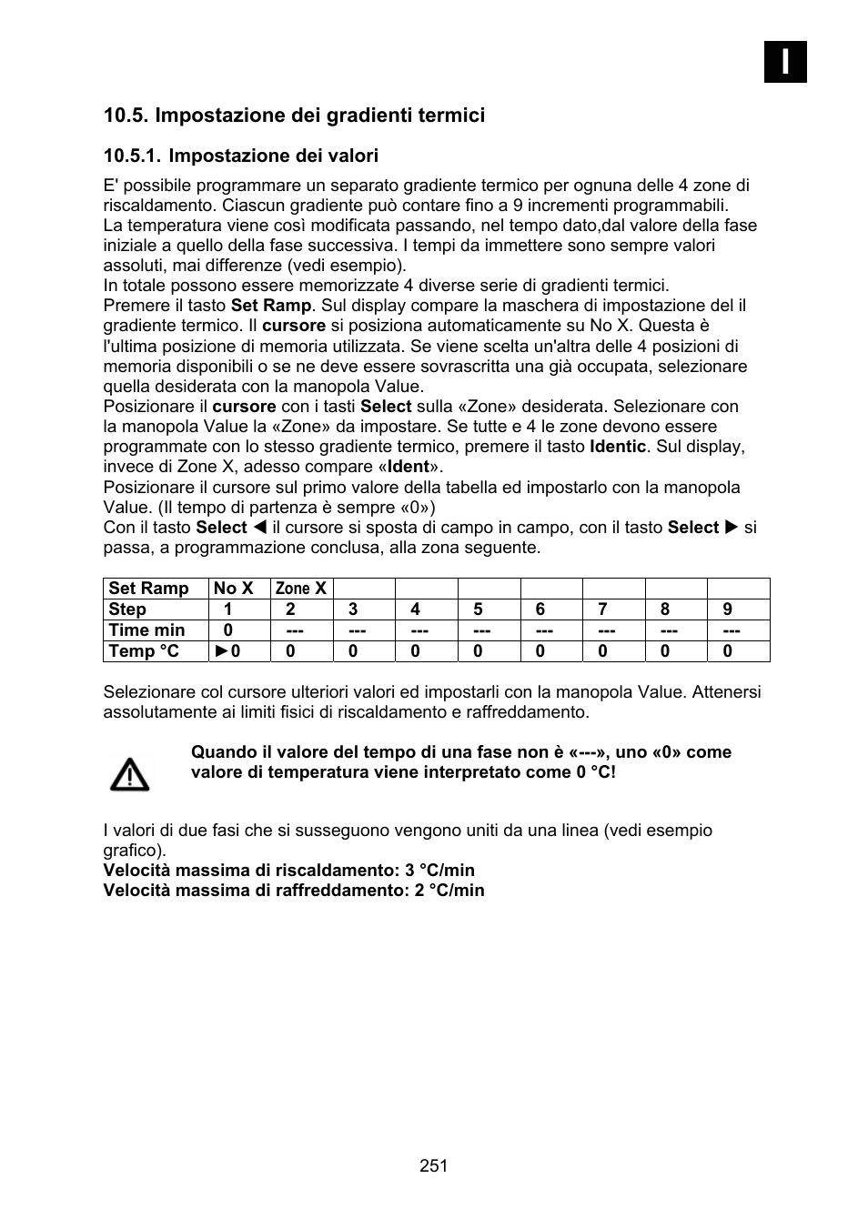 Impostazione dei gradienti termici, Impostazione dei valori | Heidolph Synthesis 1 User Manual | Page 251 / 268