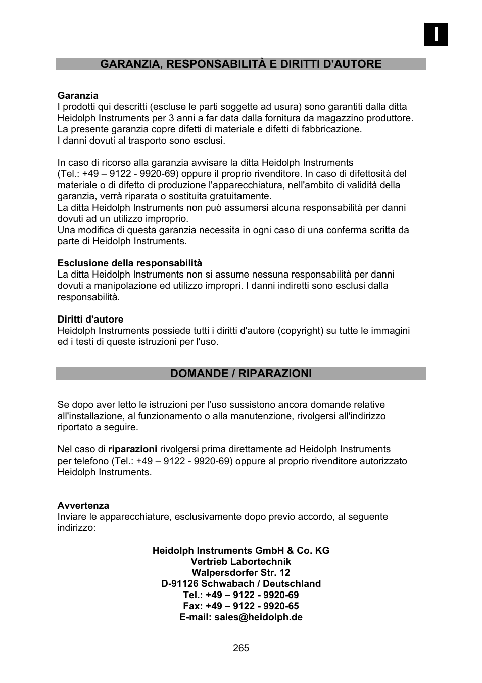 Heidolph Synthesis 1 User Manual | Page 265 / 268