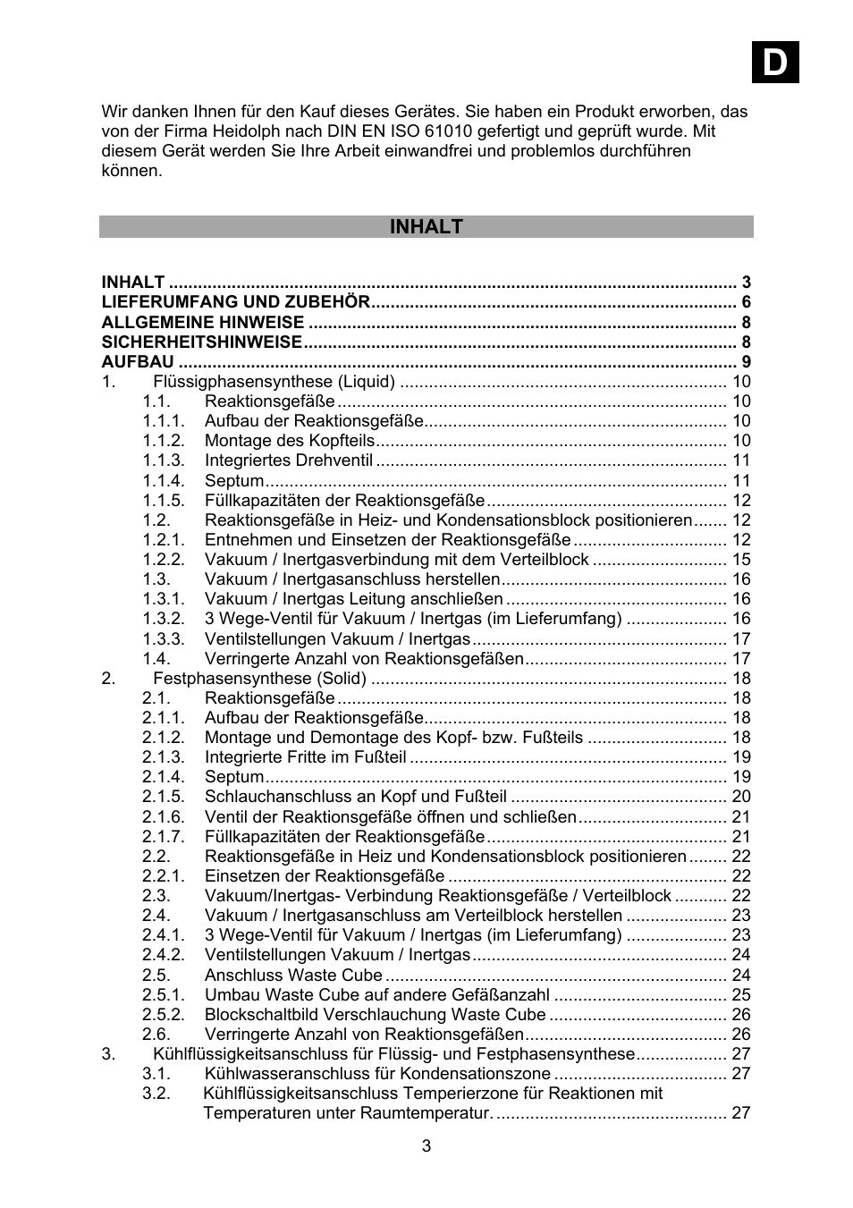 Deutsch, Seite, Id i | Heidolph Synthesis 1 User Manual | Page 3 / 268