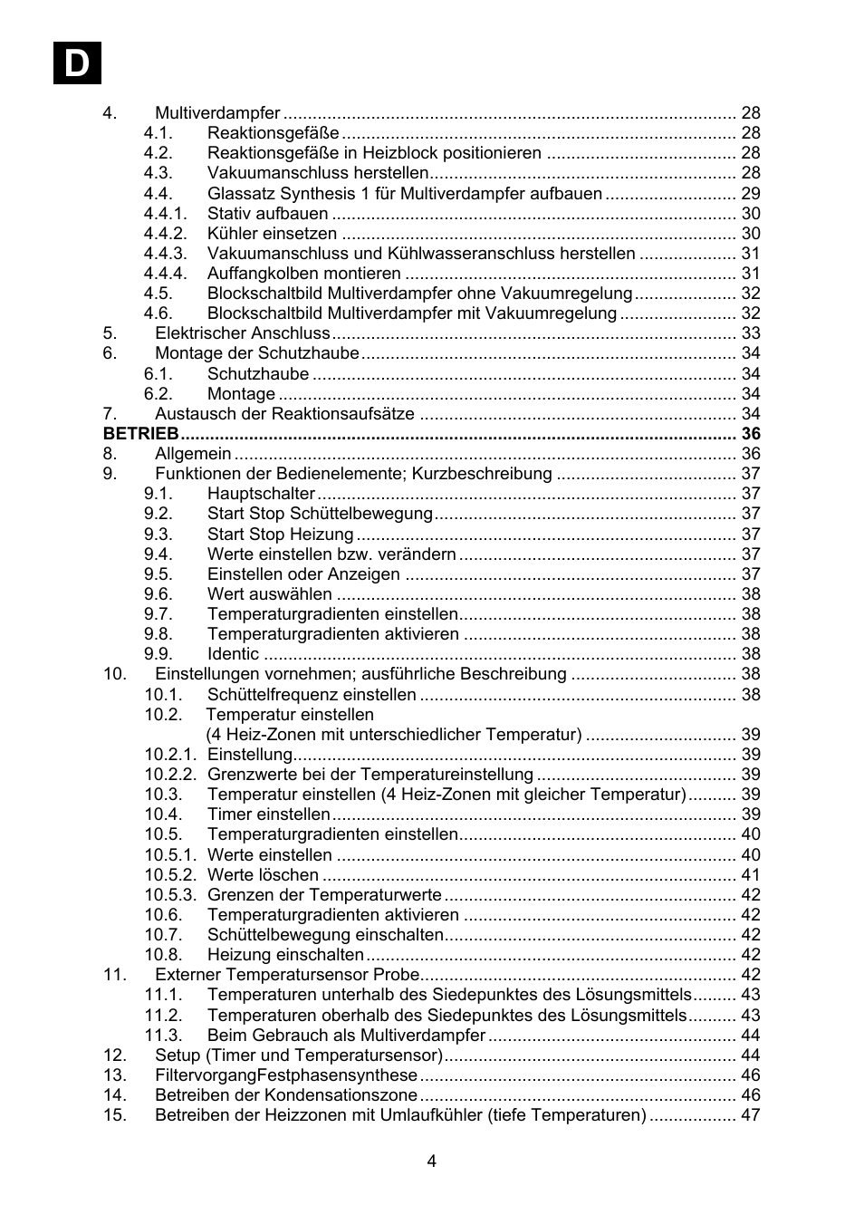 Id i | Heidolph Synthesis 1 User Manual | Page 4 / 268