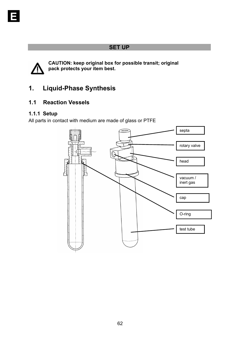 Liquid-phase synthesis | Heidolph Synthesis 1 User Manual | Page 62 / 268