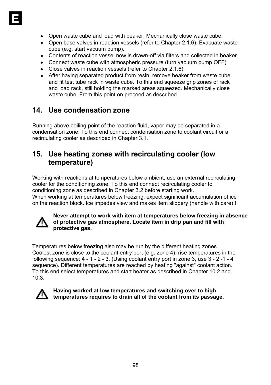 Use condensation zone | Heidolph Synthesis 1 User Manual | Page 98 / 268