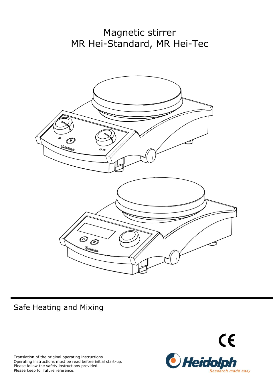 Heidolph MR Hei-Tec User Manual | 39 pages