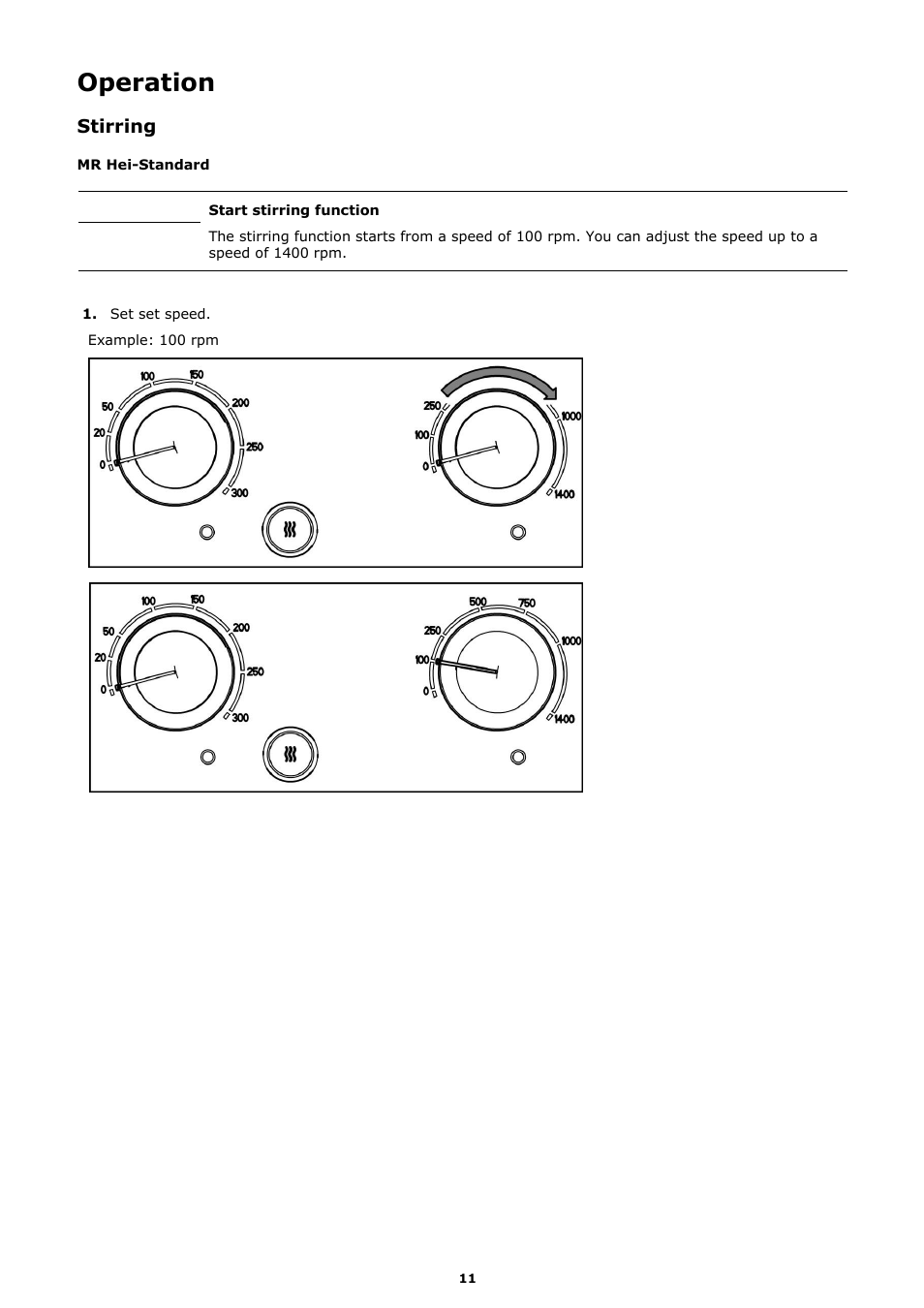 Operation, Stirring | Heidolph MR Hei-Tec User Manual | Page 19 / 39