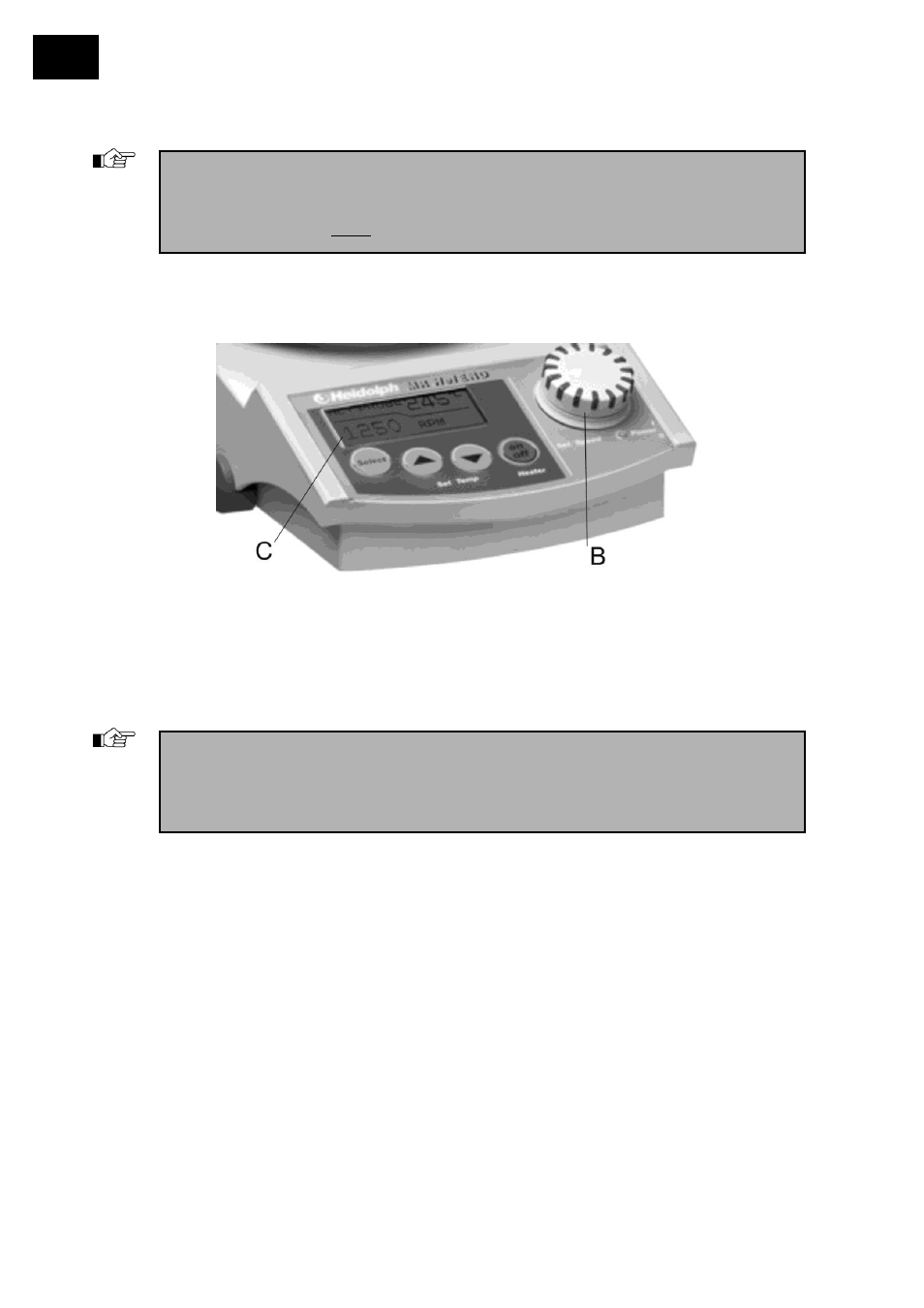 Einstellen der rührerdrehzahl, Temperieren mit temperaturmeßfühler | Heidolph MR Hei-End User Manual | Page 12 / 124