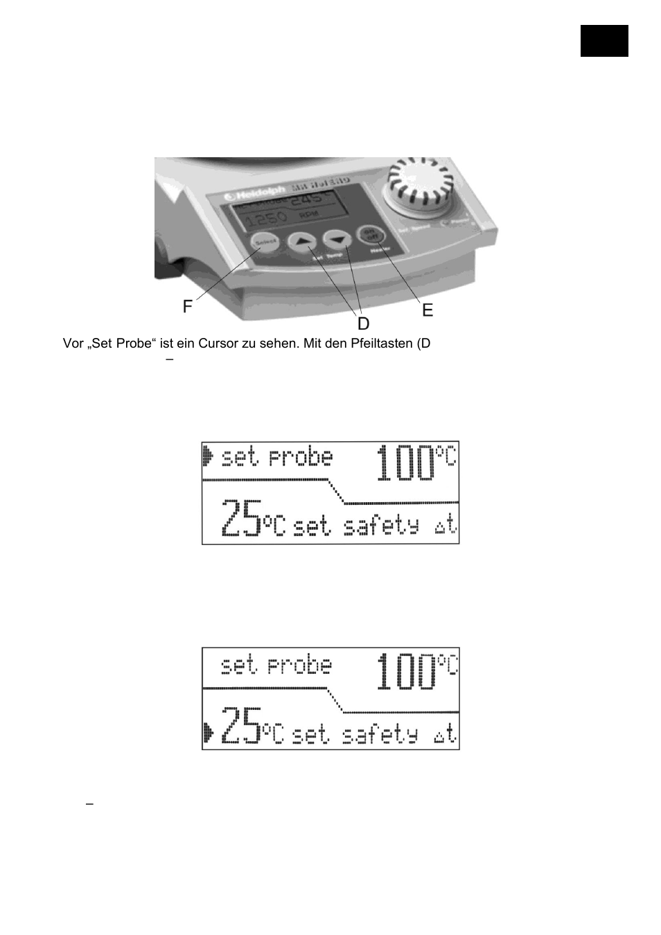 Set-temperaturen einstellen, Einstellen der sicherheitstemperatur | Heidolph MR Hei-End User Manual | Page 13 / 124