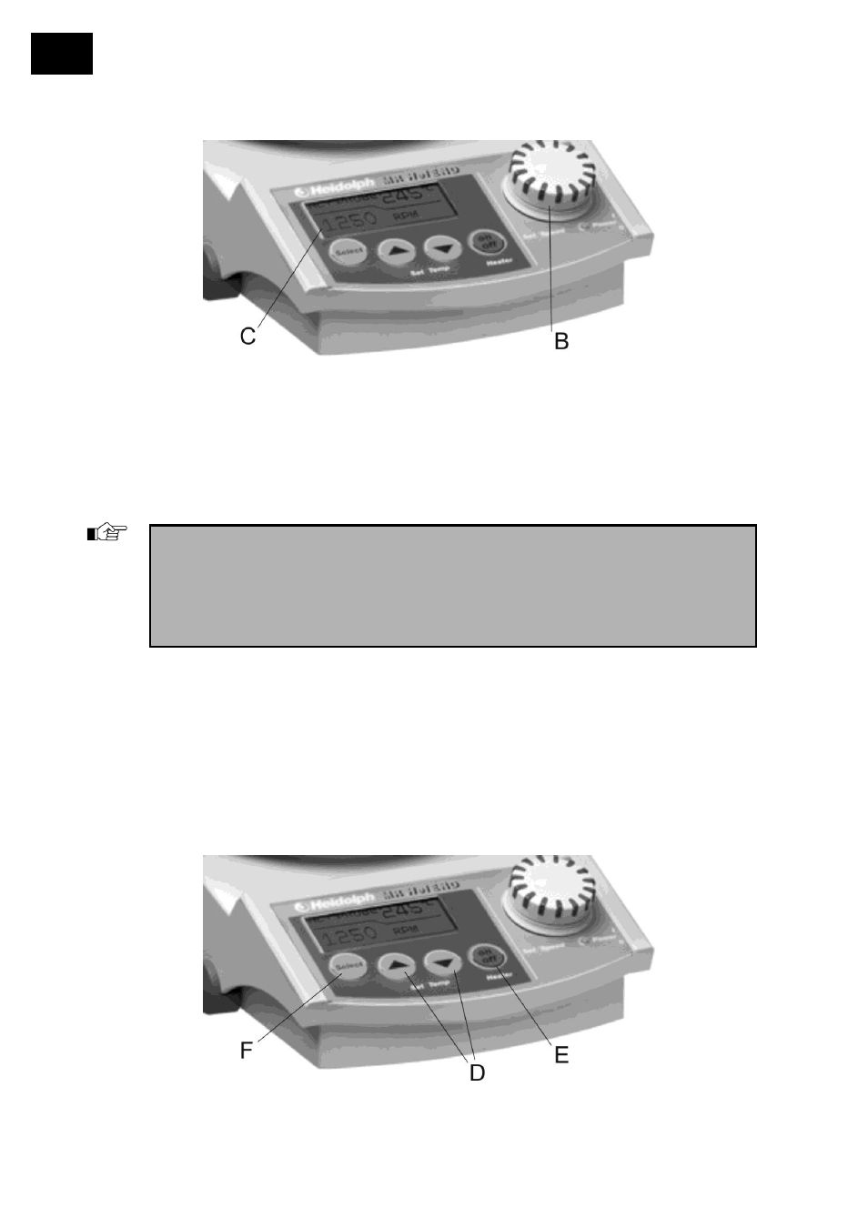 Réglage de la vitesse de l'agitateur, Thermostatisation avec sonde de température, Réglage des températures | Heidolph MR Hei-End User Manual | Page 58 / 124