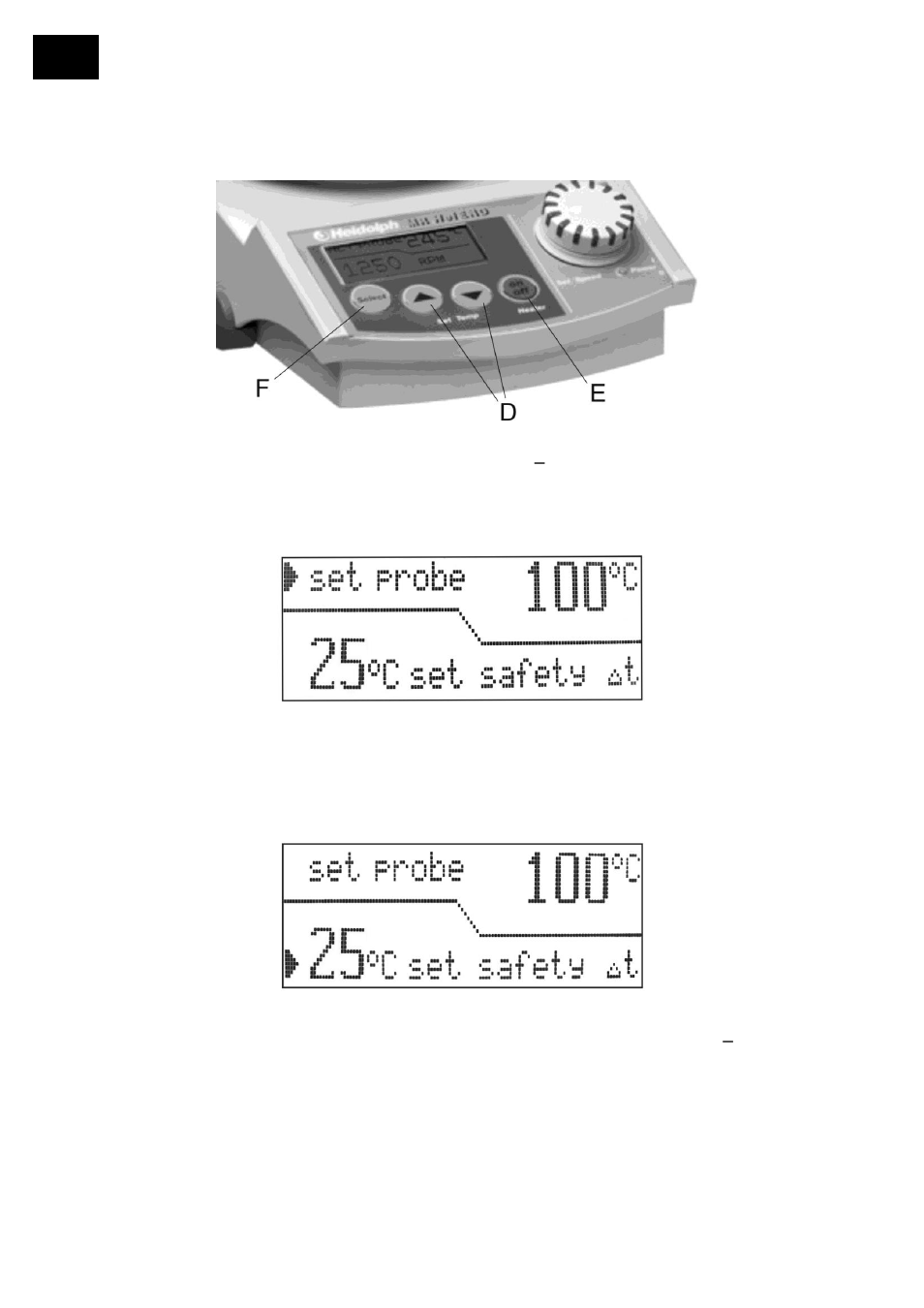 Set-ajustar temperaturas, Ajustar la temperatura de seguridad | Heidolph MR Hei-End User Manual | Page 84 / 124