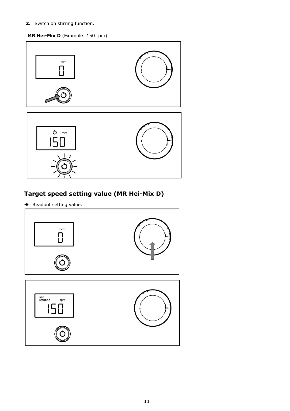 Target speed setting value (mr hei-mix d) | Heidolph MR Hei-Mix D User Manual | Page 19 / 24