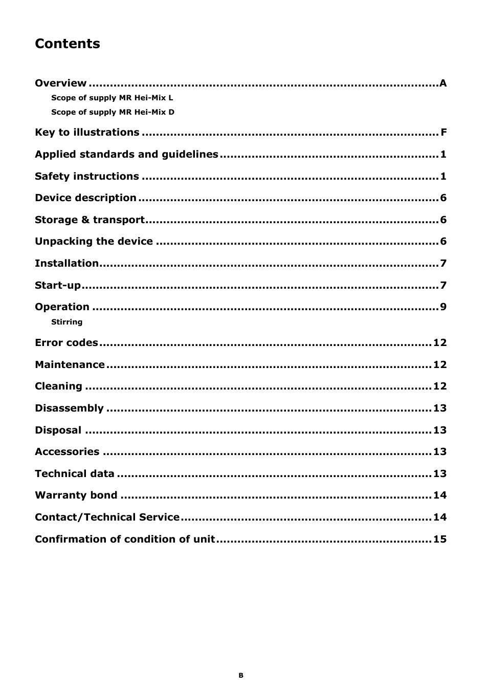 Heidolph MR Hei-Mix D User Manual | Page 3 / 24