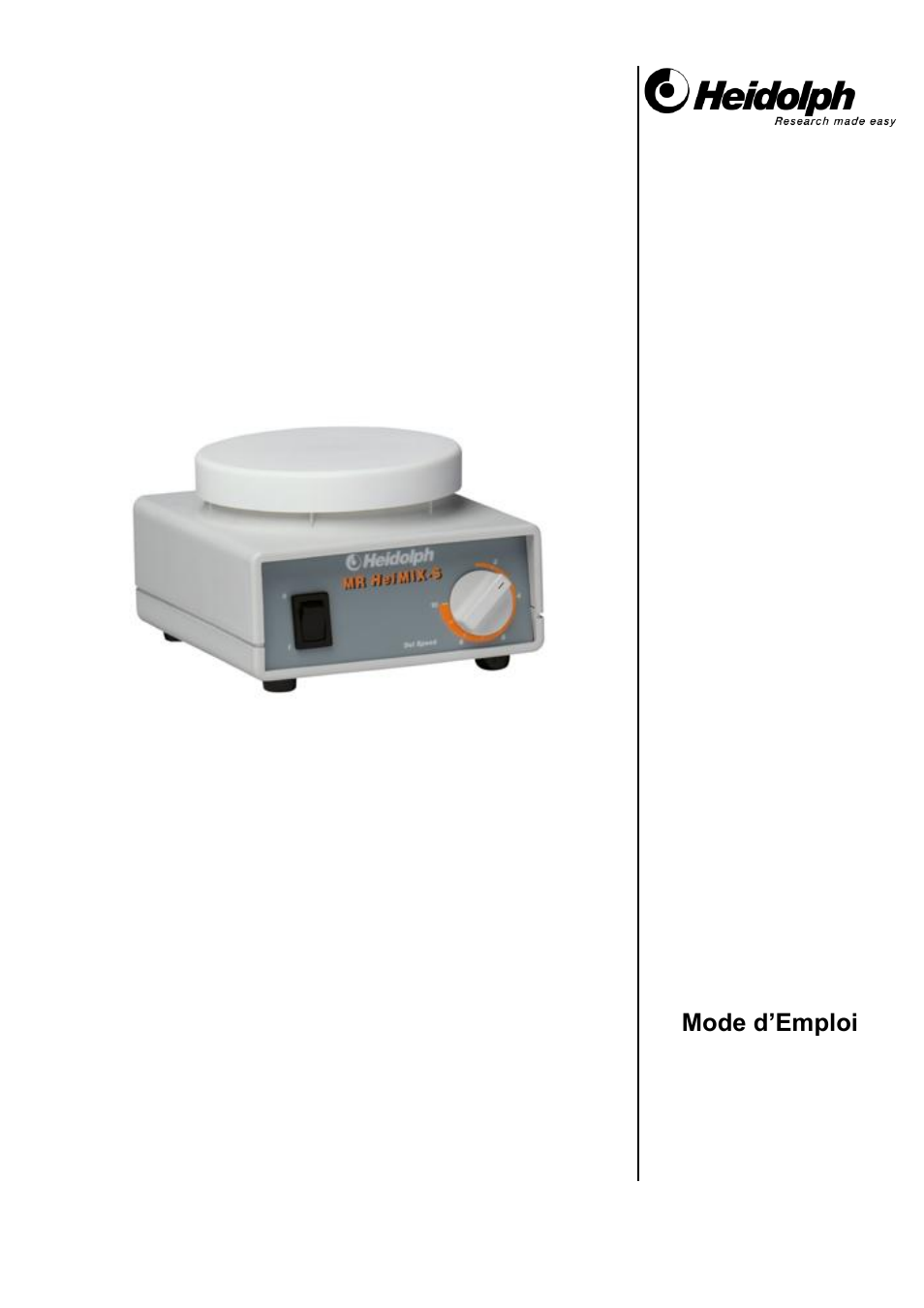 Heidolph MR Hei-Mix S User Manual | 34 pages