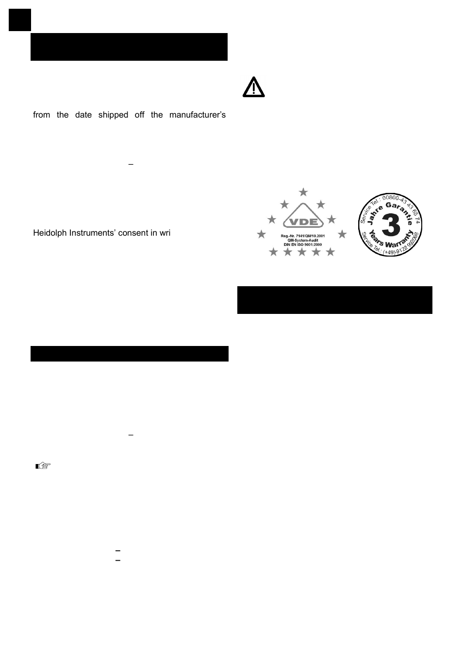 Warranty, liability & copyright, Questions / repair work, Ce-declaration of conformity | Heidolph MR Hei-Mix S User Manual | Page 14 / 34