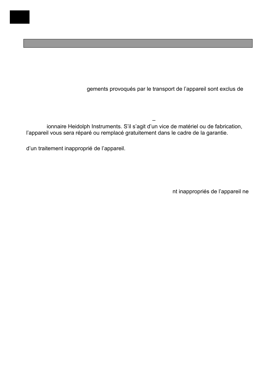 Garantie, responsabilité et droits d'auteur | Heidolph EKT Hei-Con G User Manual | Page 44 / 78