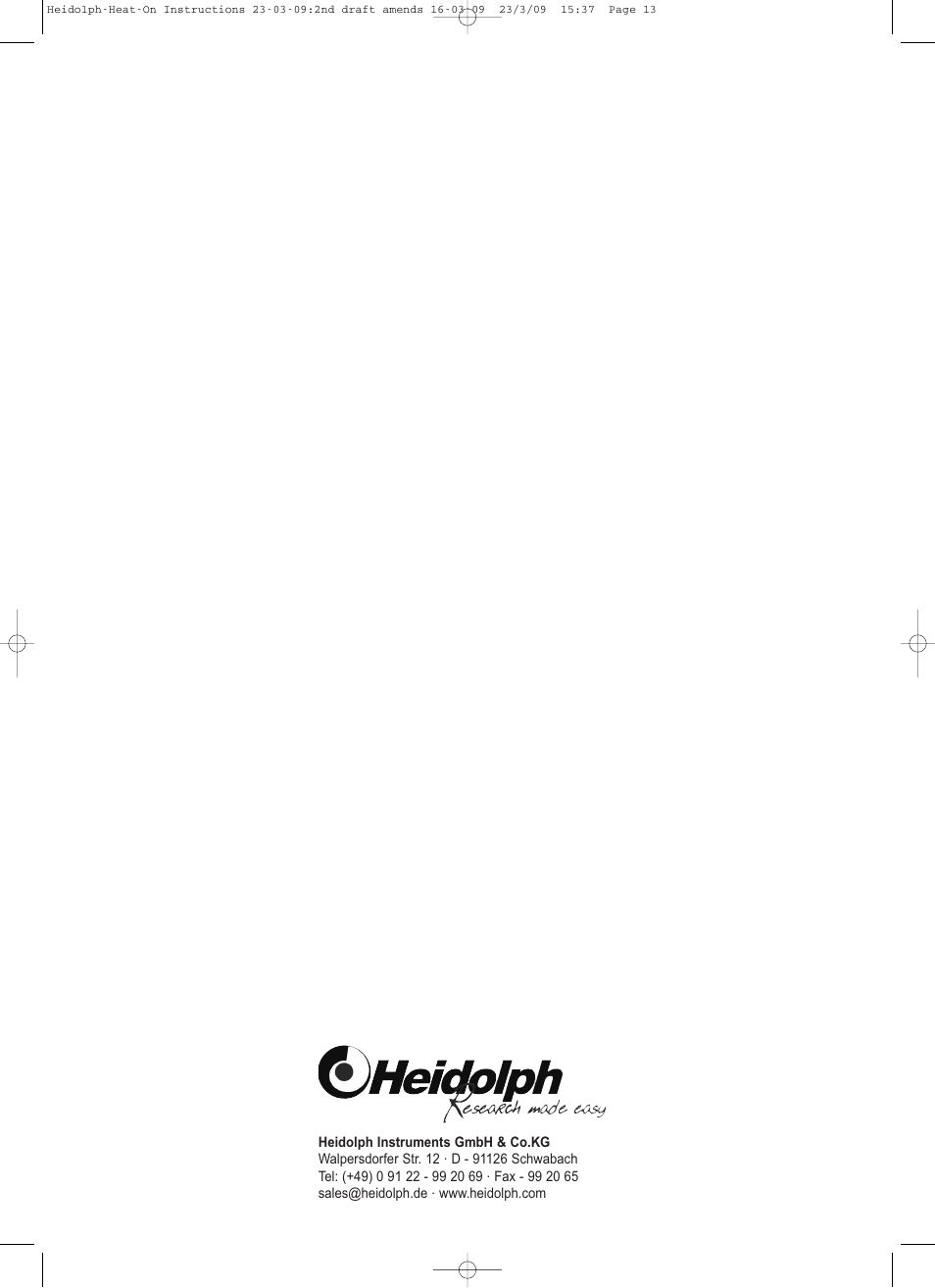 Heidolph Heat-On User Manual | Page 13 / 13