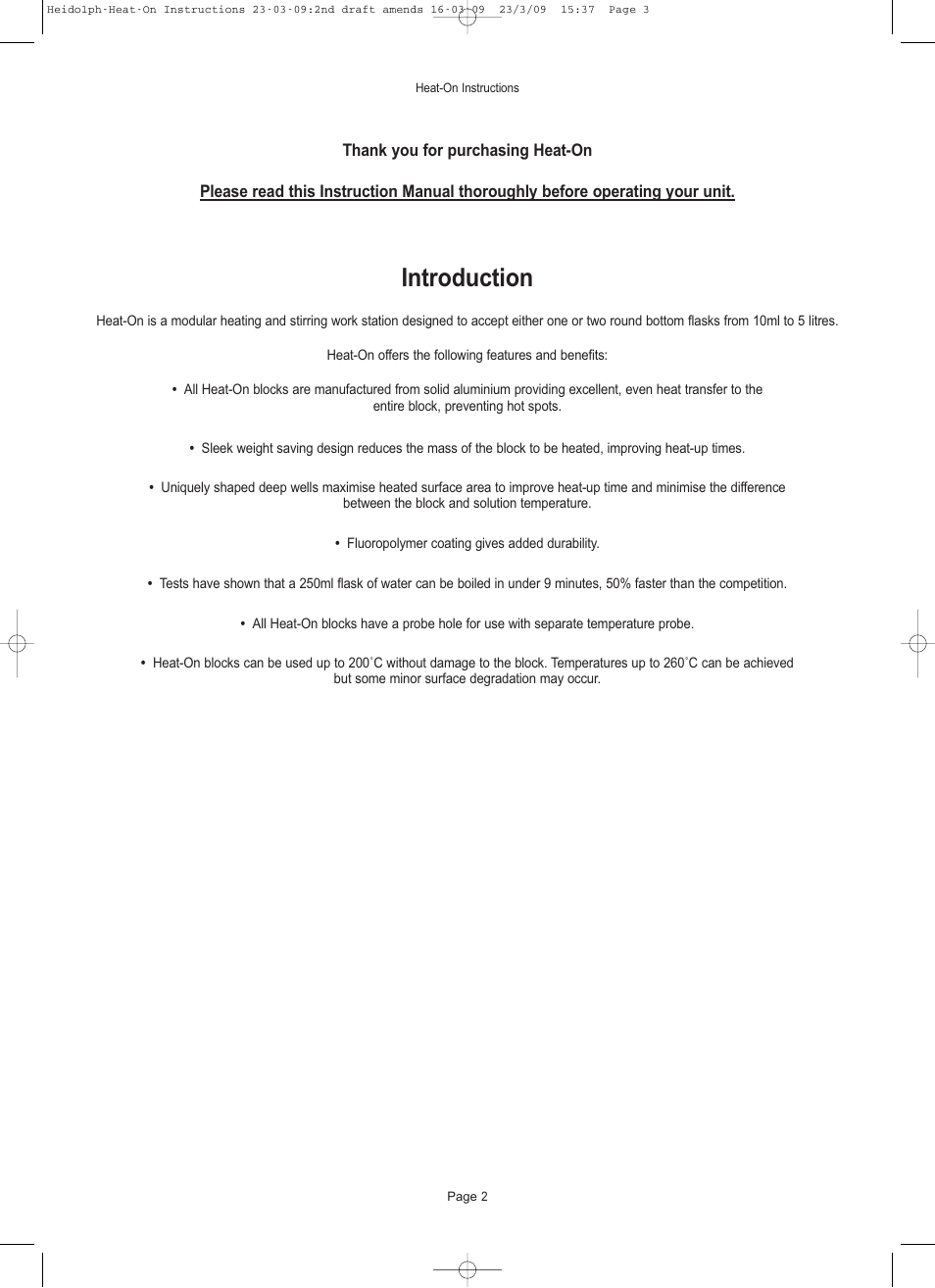 Introduction | Heidolph Heat-On User Manual | Page 3 / 13