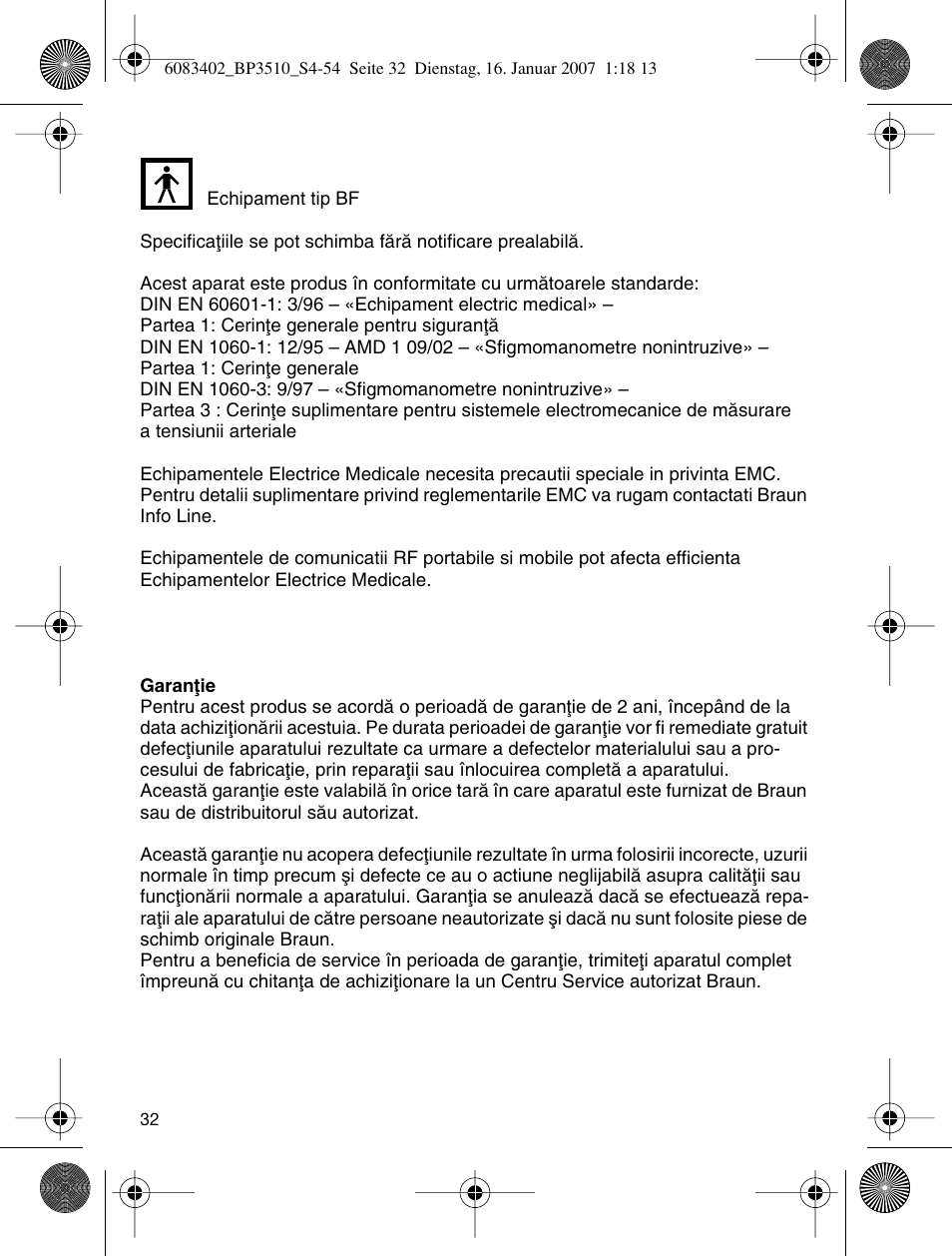 Braun BP3510 User Manual | Page 32 / 53