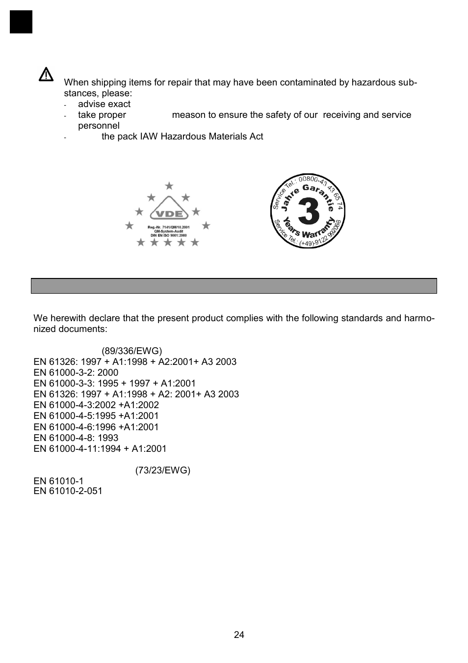 Ce-declaration of conformity | Heidolph RZR 2041 User Manual | Page 24 / 58