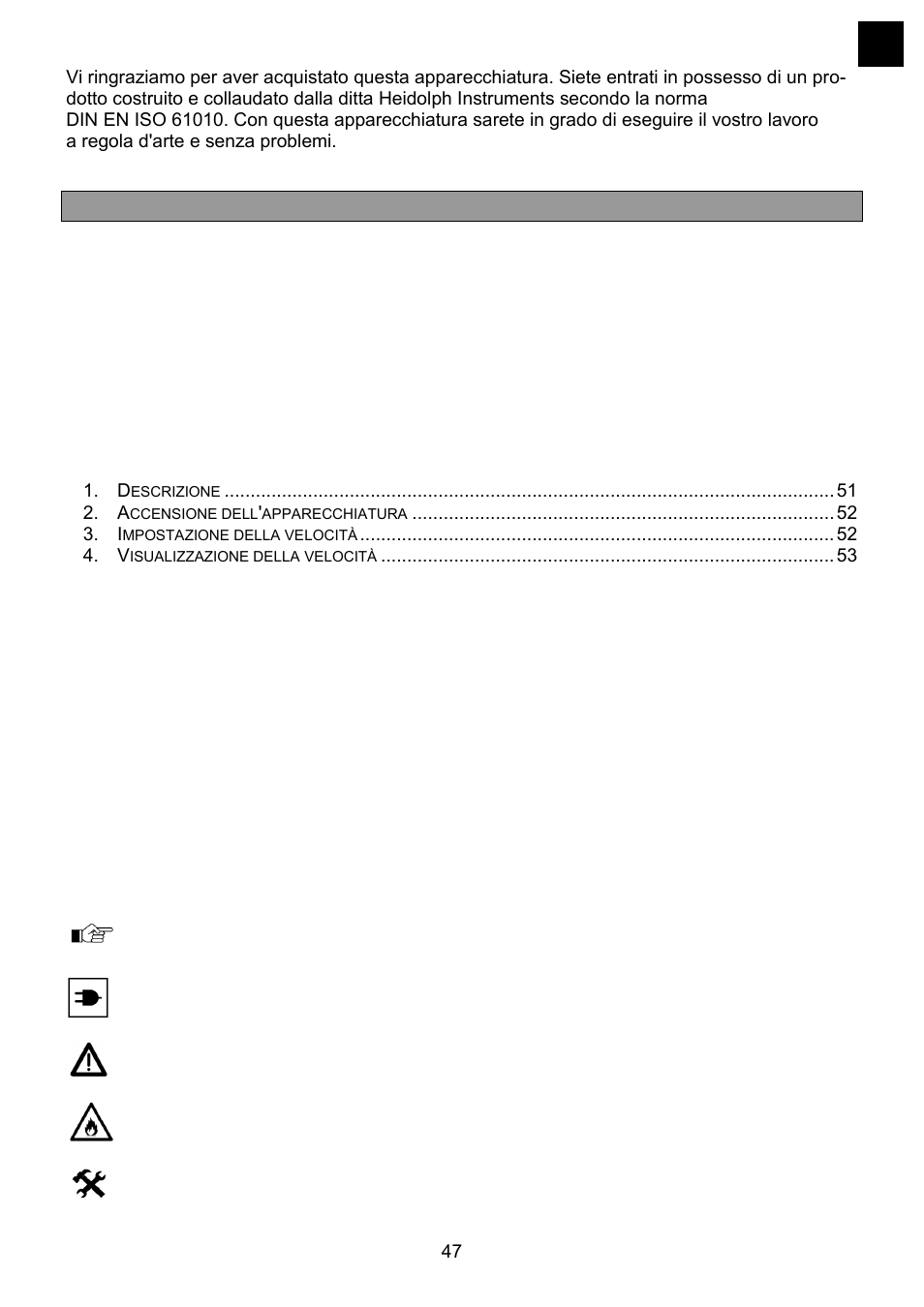 Italiano | Heidolph RZR 2041 User Manual | Page 47 / 58