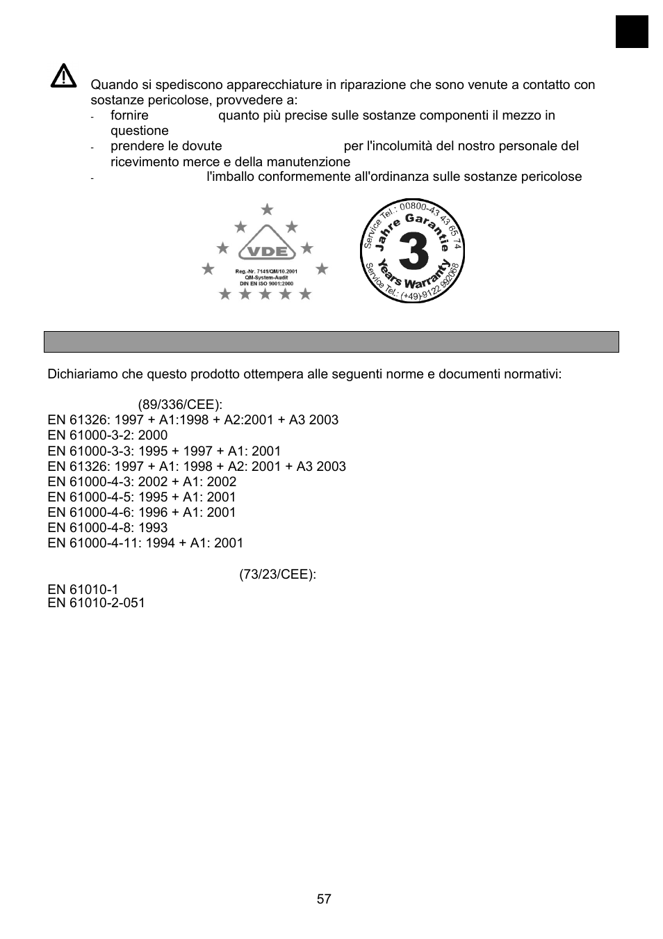 Dichiarazione di conformità ce | Heidolph RZR 2041 User Manual | Page 57 / 58