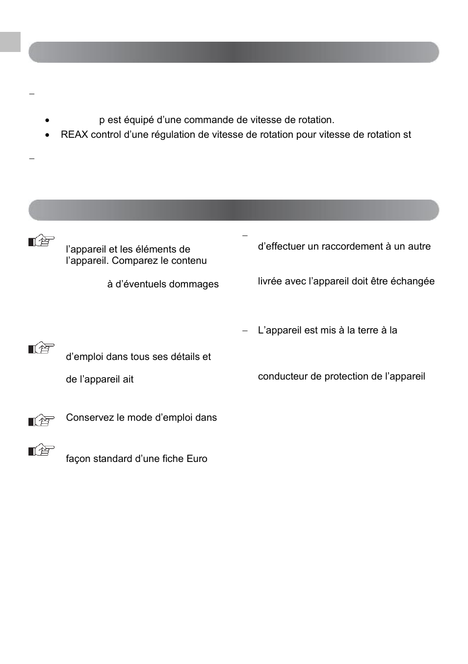 Brève description/informations générales, Consignes de sécurité | Heidolph REAX control User Manual | Page 22 / 44
