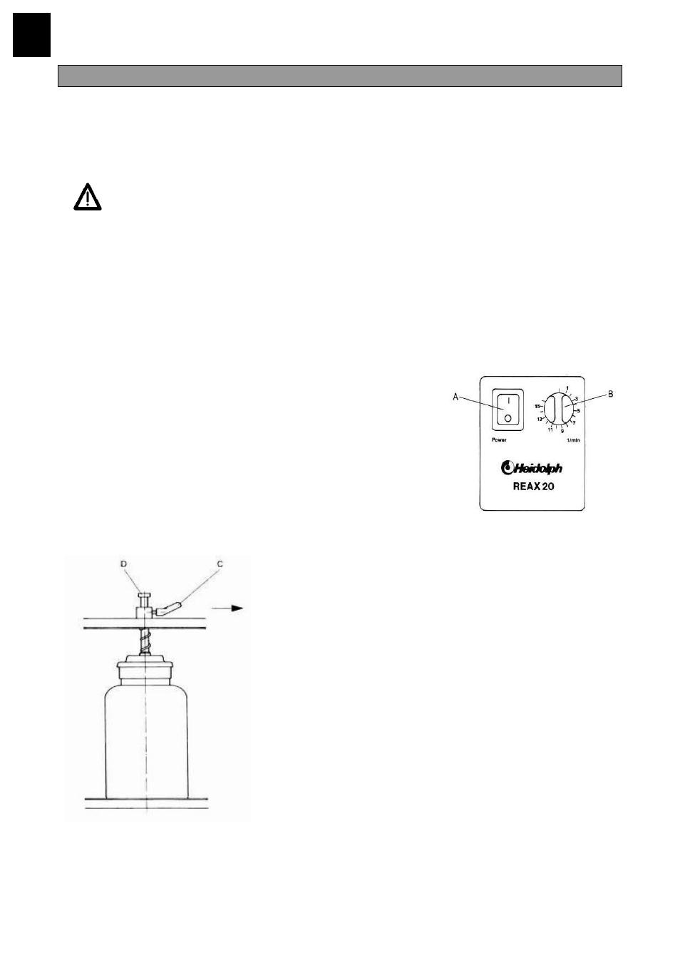 Set-up, Electric hook-up, Bottle installation | 2000 ml bottles | Heidolph REAX 20 User Manual | Page 16 / 54