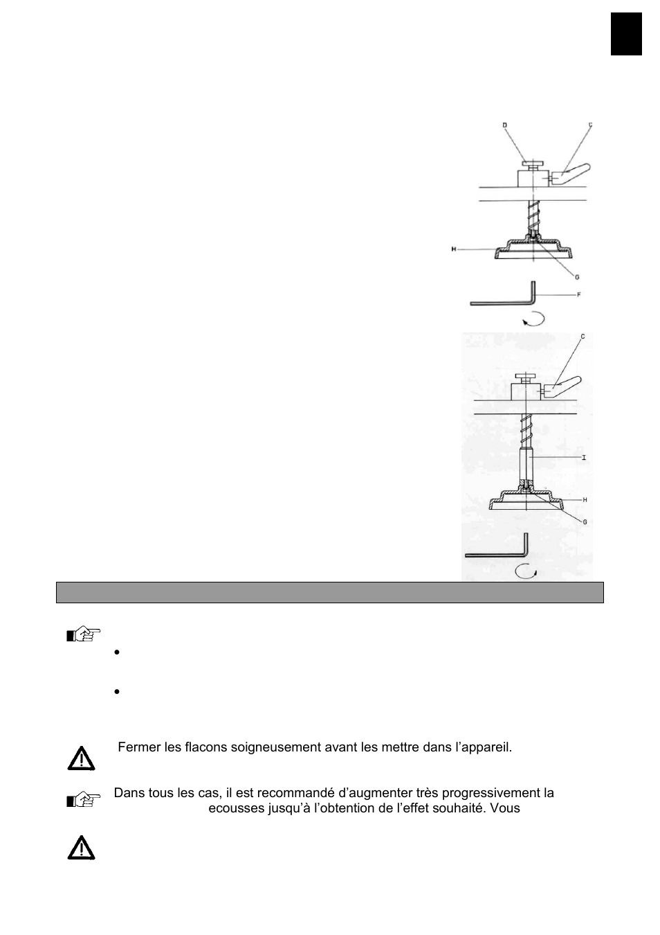 Flacons d'une contenance de 1000 ml, Flacons d'une contenance de 500 ml, Utilisation et fontionnement | Heidolph REAX 20 User Manual | Page 27 / 54