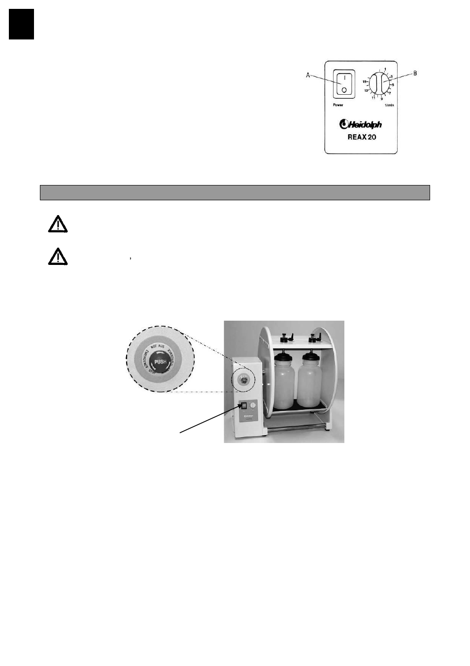 Arrêt d'urgence | Heidolph REAX 20 User Manual | Page 28 / 54