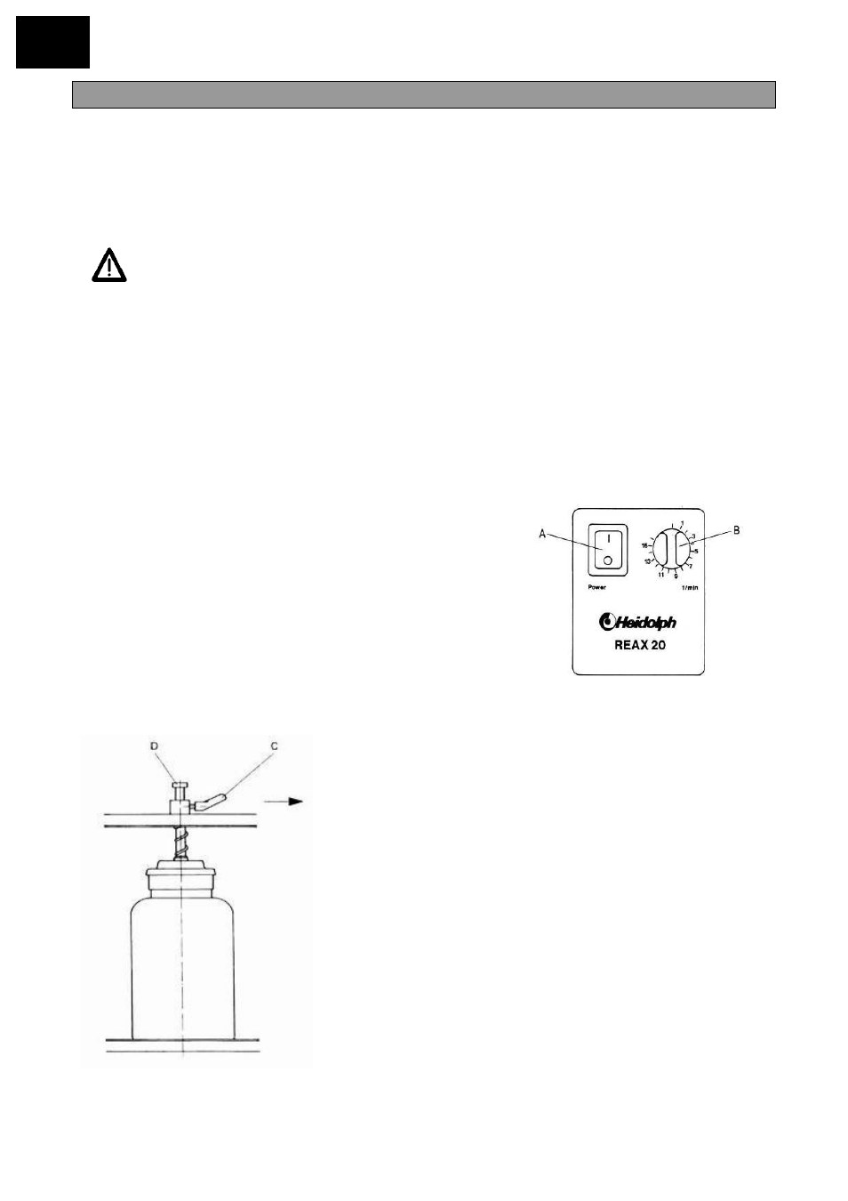 Estructura, Montaje del aparato, Conexión eléctrica | Colocación de las botellas, Botellas de 2000 ml | Heidolph REAX 20 User Manual | Page 36 / 54