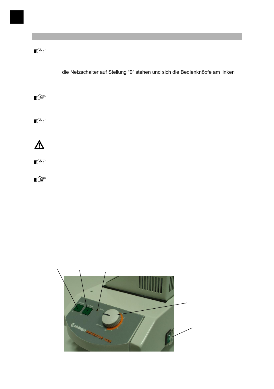 Bedienung und betrieb | Heidolph Incubator 1000 User Manual | Page 10 / 64