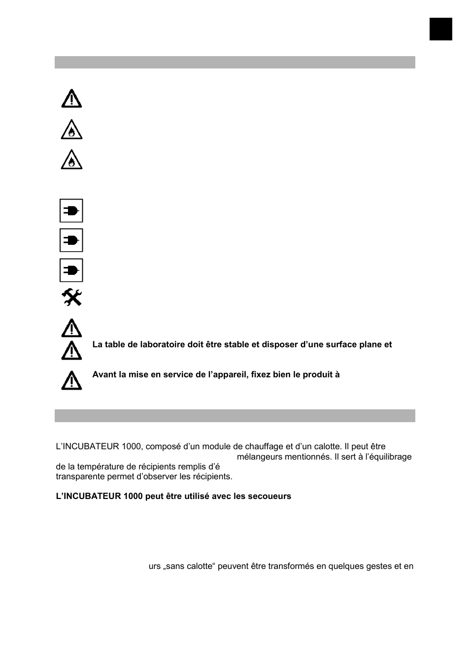 Consignes de sécurité, Montage | Heidolph Incubator 1000 User Manual | Page 29 / 64
