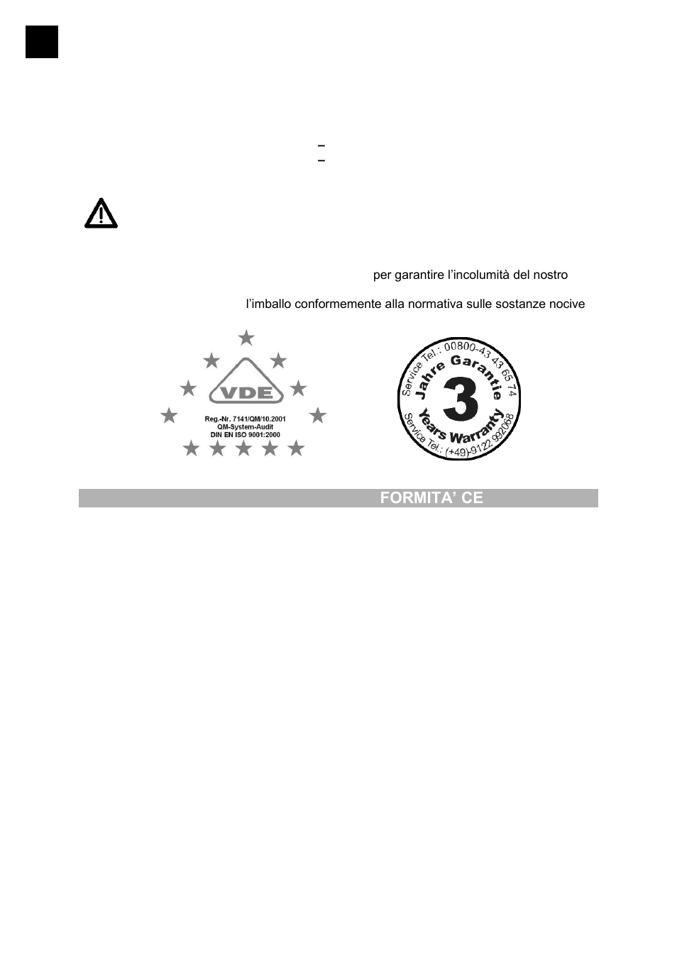 Dichiarazione di con formita’ ce | Heidolph Incubator 1000 User Manual | Page 62 / 64