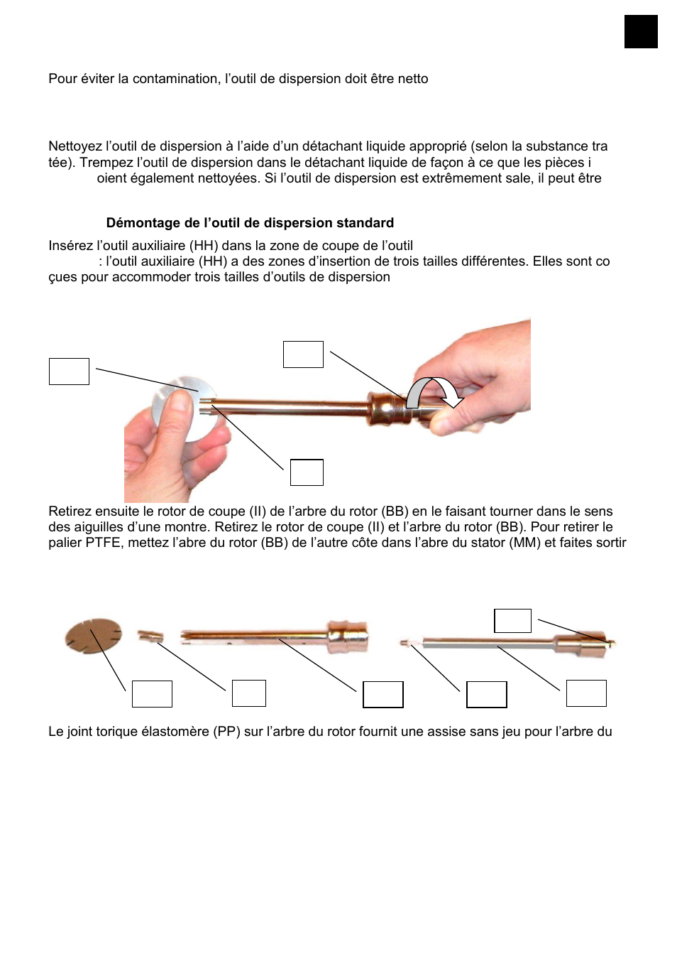 Util de dispersion, Nettoyage, Démontage de l’outil de dispersion standard | Heidolph SilentCrusher M User Manual | Page 71 / 146