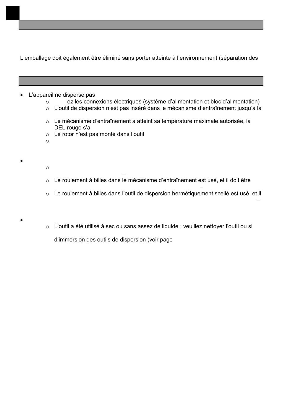 Mise au rebut, Problemes de fonctionnement et corrections | Heidolph SilentCrusher M User Manual | Page 78 / 146